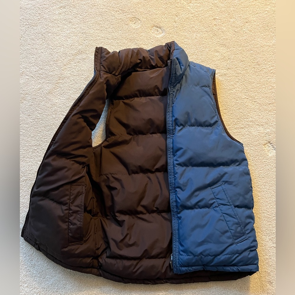 Boys Youth XL Reversible Vest (blue/brown)